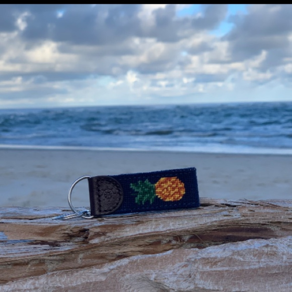 Brand New Needlepoint Pineapple Key Fob - Picture 2 of 3